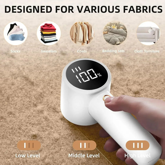 LED Display Rechargeable Lint Remover