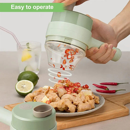 Electric Handheld 4 in 1 Vegetable Cutter