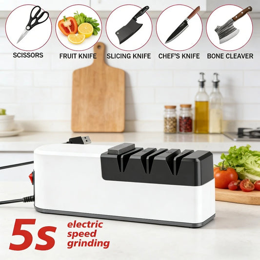 4-Slot USB Electric Knife Sharpener