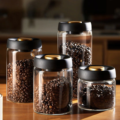 Transparent Glass Food Storage Jars