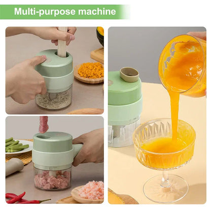 Electric Handheld 4 in 1 Vegetable Cutter