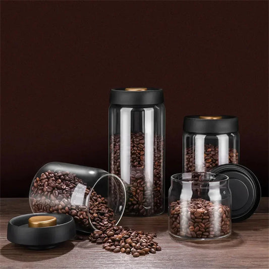 Transparent Glass Food Storage Jars