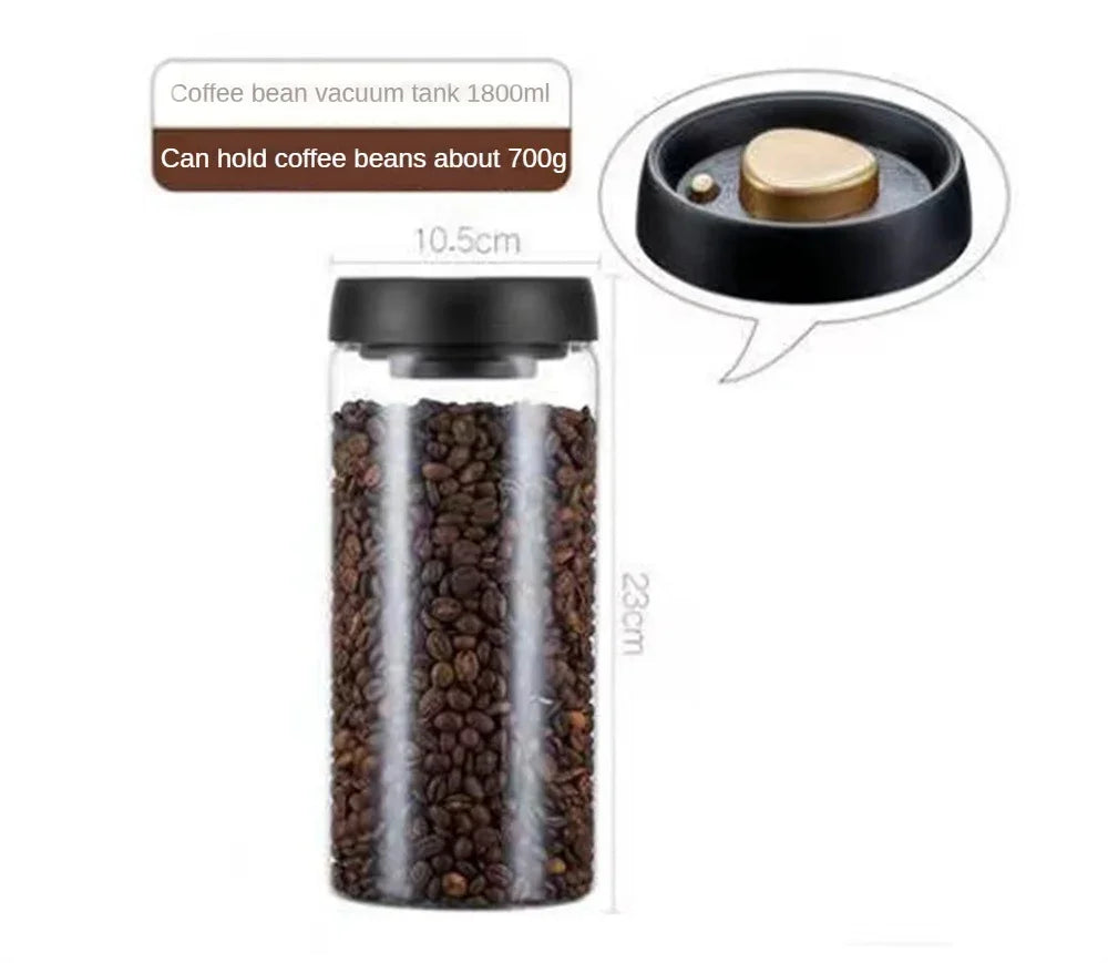 Transparent Glass Food Storage Jars