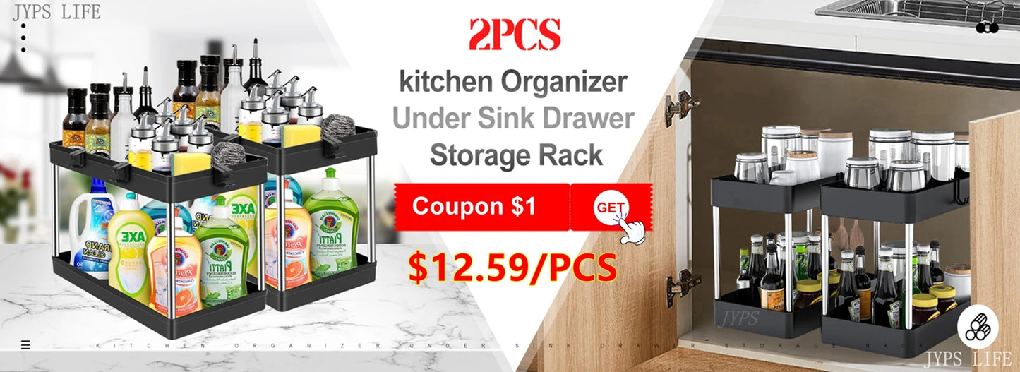 2 Tier Under Sink Organizer