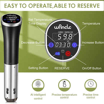 Vacuum Sous Vide Cooker with Digital Display